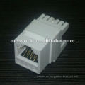 Blanco 180 grados de tipo dual cuerpo corto cat6 utp rj45 modular jack